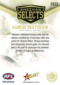 2016 Select Future Force - Sheehan Selects #SS23 Hamish Brayshaw Back